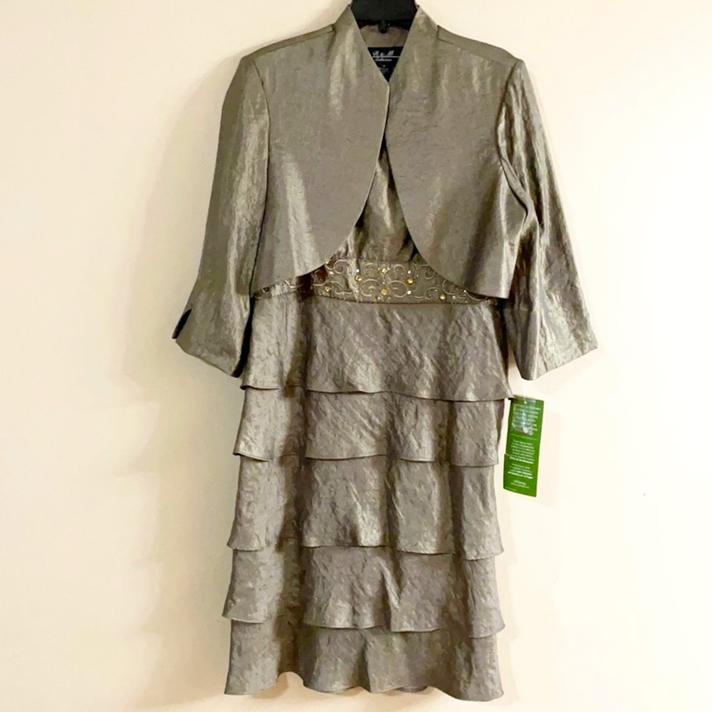 R&M Richards Cocktail Dress with Matching Jacket